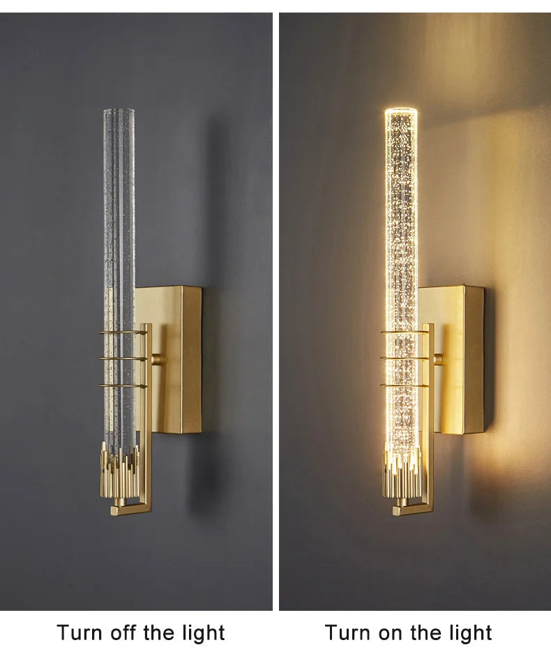 Modern Bubble Crystal Wall Lamp – Indoor Wall Sconce for Living Room & Bedroom