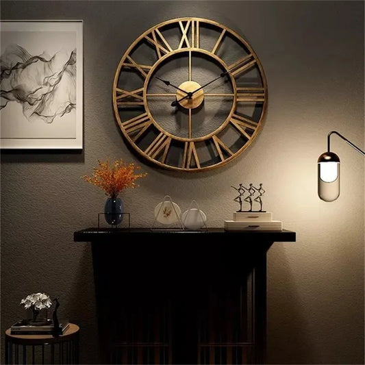 Modern 3D Retro Round Wall Clock