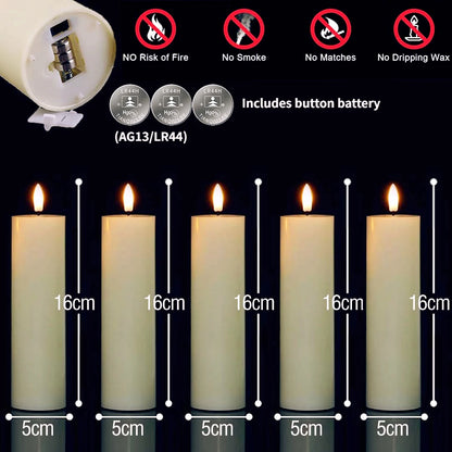 LED Flameless Flickering Candles (6–120PCS) – Battery Operated Fake Pillar Candles for Wedding, Birthday Party, Event & Home Decor