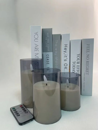 LED Flameless Electronic Candle with Remote & Timer – Flickering Acrylic Glass Light