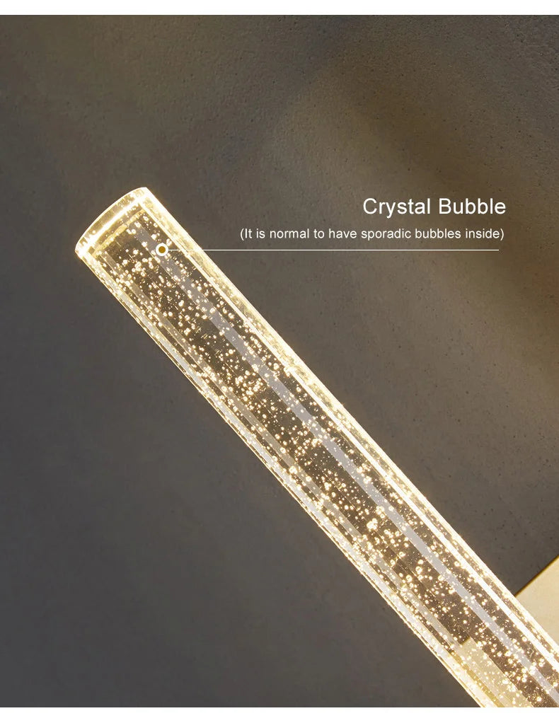 Modern Bubble Crystal Wall Lamp – Indoor Wall Sconce for Living Room & Bedroom
