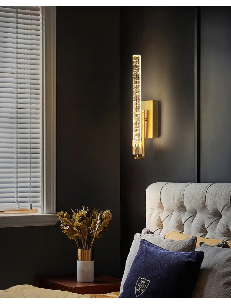 Modern Bubble Crystal Wall Lamp – Indoor Wall Sconce for Living Room & Bedroom