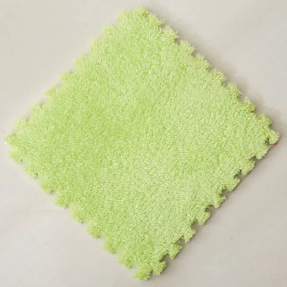 30×30CM Soft Plush Kids Play Mat – Interlocking Puzzle Floor Tiles, Warm Exercise & Decorative Carpet for Children