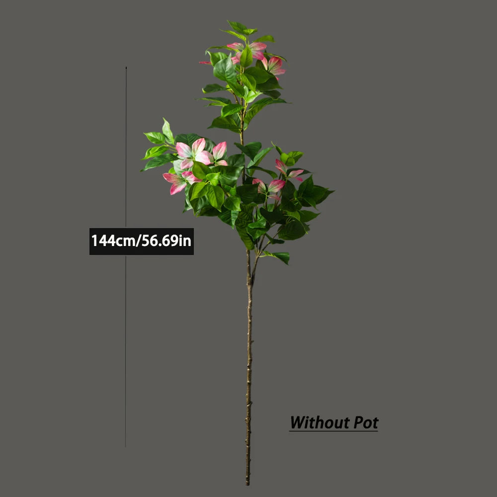 82–144cm Large Artificial Ficus Tree – Tall Faux Magnolia & Banyan Plant for Home & Garden Décor
