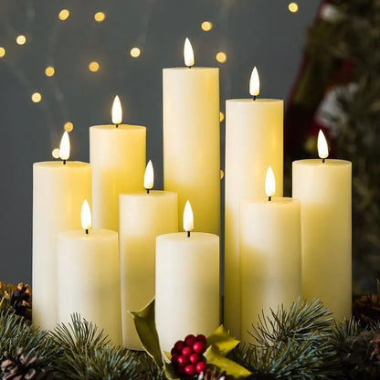 LED Flameless Flickering Candles (6–120PCS) – Battery Operated Fake Pillar Candles for Wedding, Birthday Party, Event & Home Decor