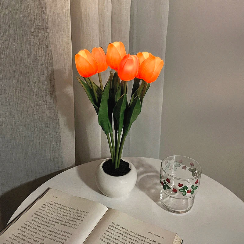 LED Tulip Night Lamp – Romantic Flower Desk Light for Bedroom & Table Decor