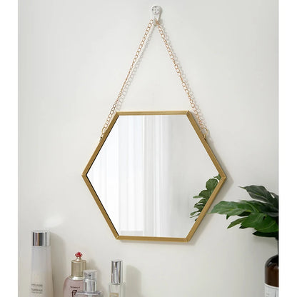 Hexagon Decor Wall Hanging Mirror