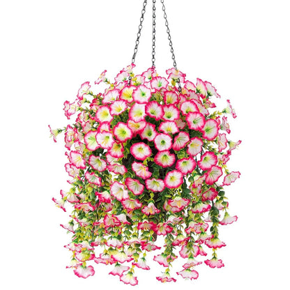 UV-Resistant Artificial Hanging Flowers & Plants – For Home Decor