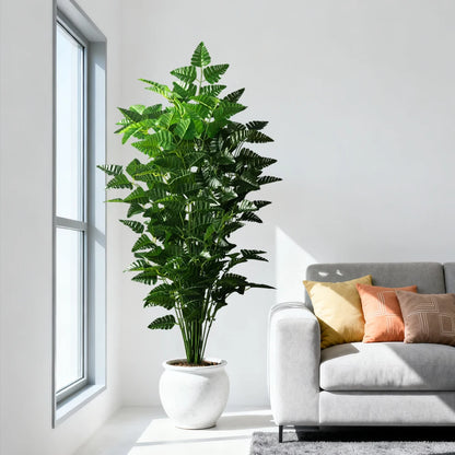 65–145cm Large Artificial Persian Leaf Tree – Tropical Faux Palm & Monstera Plant for Home & Garden Decor
