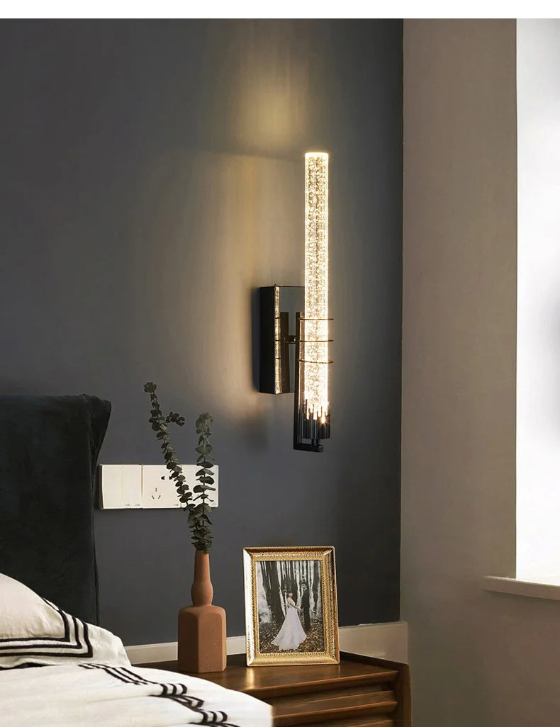 Modern Bubble Crystal Wall Lamp – Indoor Wall Sconce for Living Room & Bedroom