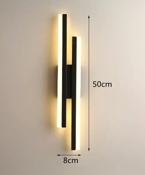 Modern LED Wall Lamp – Copper Pipe Accent with Acrylic Lampshade for Indoor Lighting