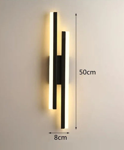 Modern LED Wall Lamp – Copper Pipe Accent with Acrylic Lampshade for Indoor Lighting
