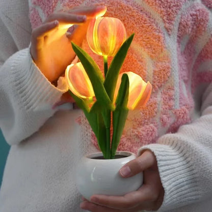 LED Tulip Night Lamp – Romantic Flower Desk Light for Bedroom & Table Decor