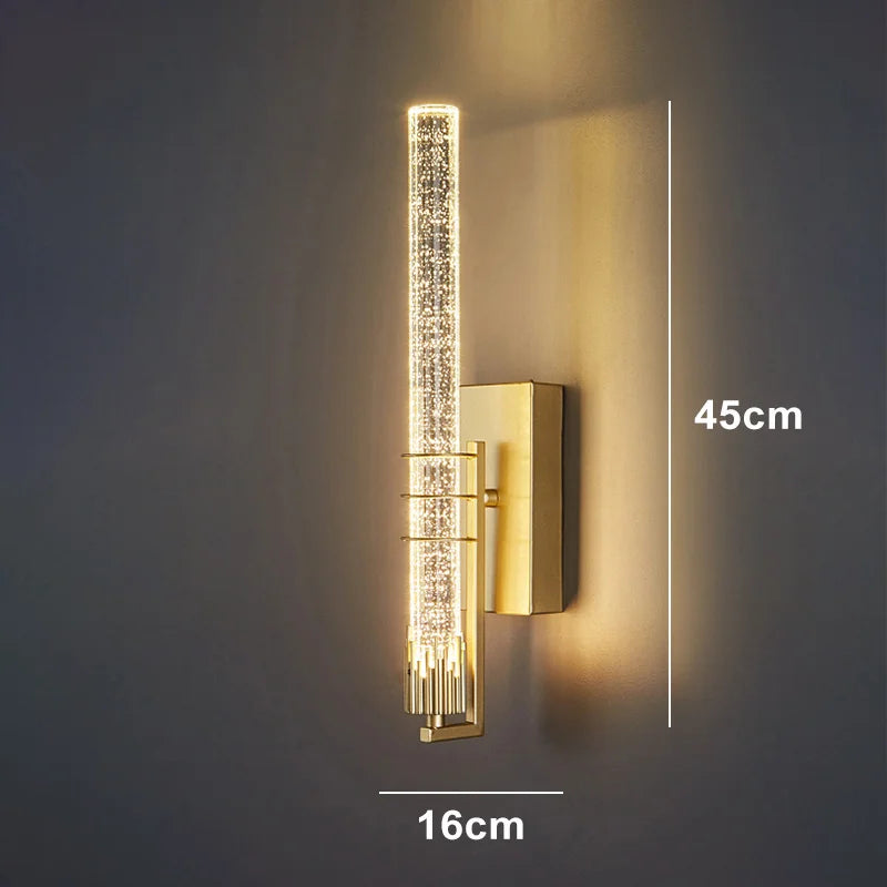 Modern Bubble Crystal Wall Lamp – Indoor Wall Sconce for Living Room & Bedroom