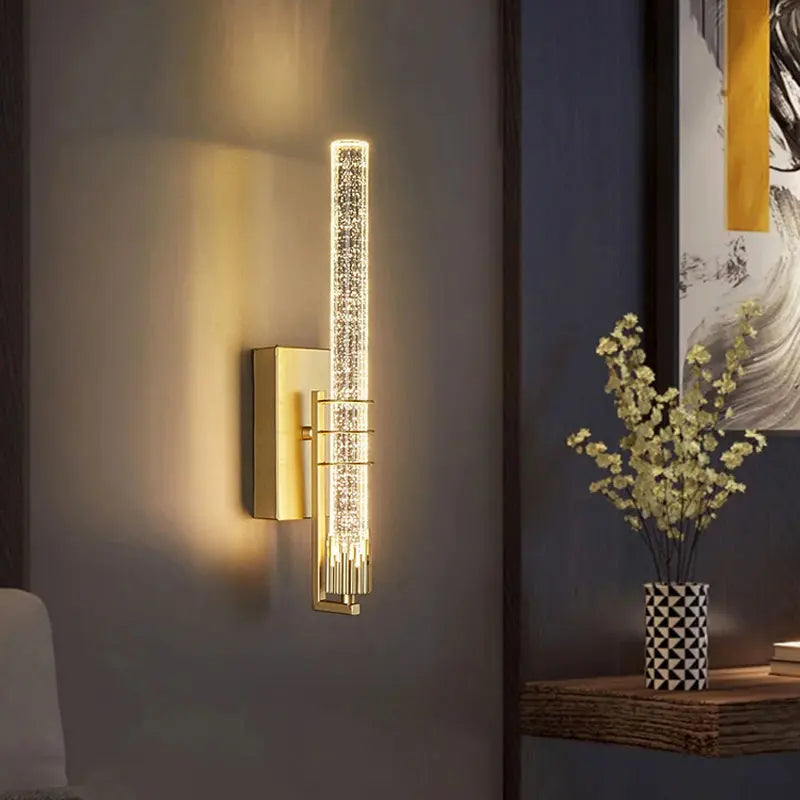 Modern Bubble Crystal Wall Lamp – Indoor Wall Sconce for Living Room & Bedroom