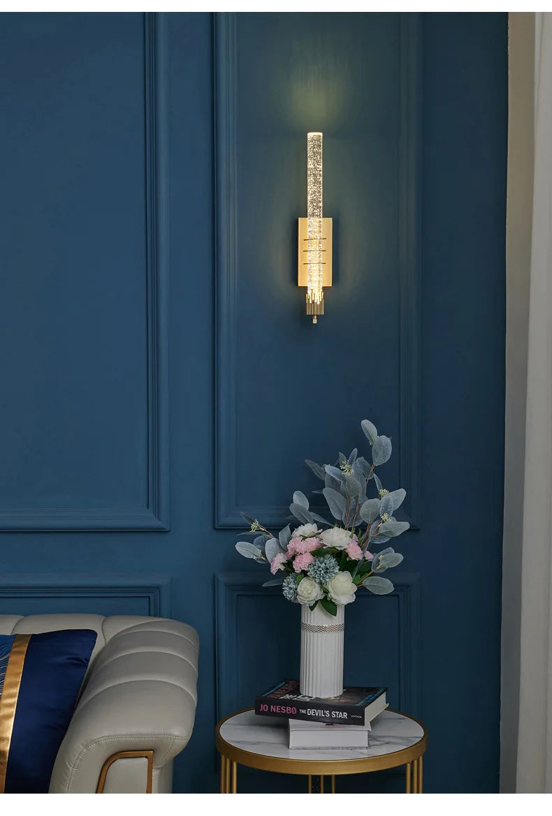 Modern Bubble Crystal Wall Lamp – Indoor Wall Sconce for Living Room & Bedroom