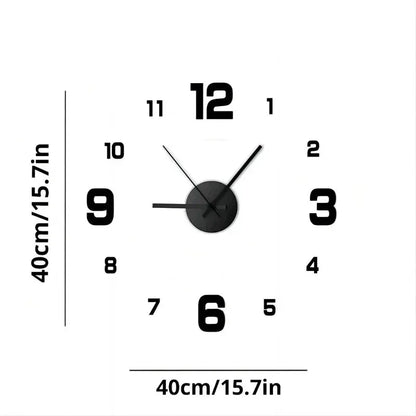 3D Modern Frameless Wall Clock