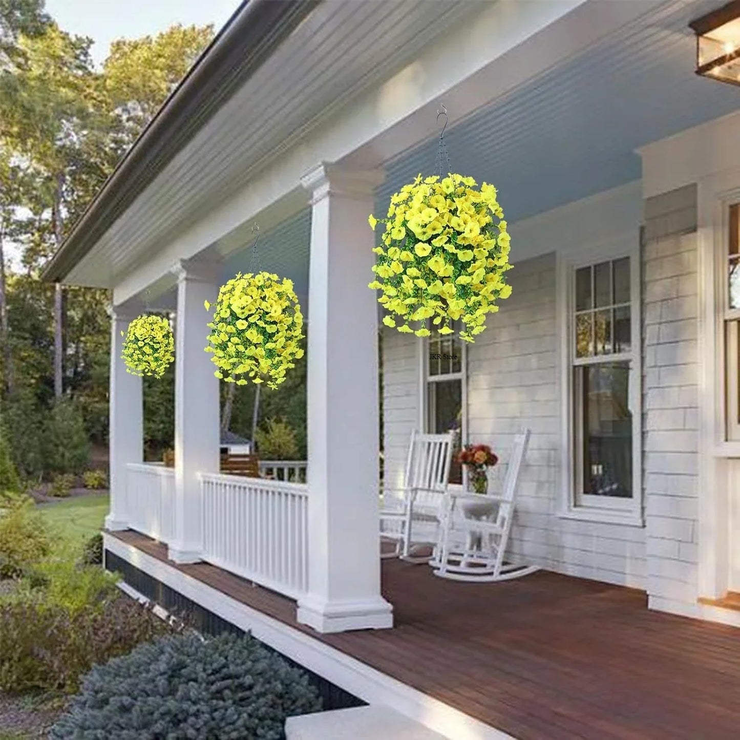 UV-Resistant Artificial Hanging Flowers & Plants – For Home Decor