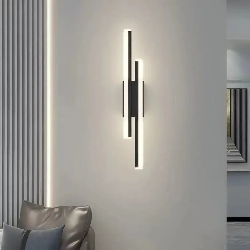 Modern LED Wall Lamp – Copper Pipe Accent with Acrylic Lampshade for Indoor Lighting