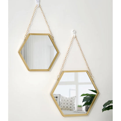 Hexagon Decor Wall Hanging Mirror