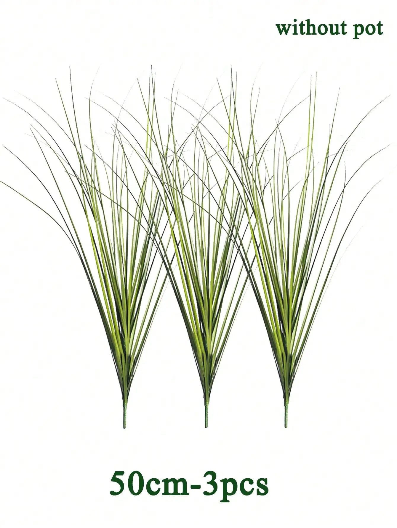 Artificial Reed Grass Plant – Large Tropical Faux Green Leaves for Home & Garden Decor