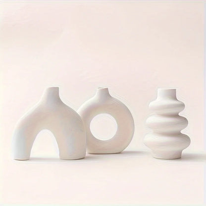 Bohemian Ceramic Vase Set – Elegant Decorative Home Décor for Living Room, Bedroom, Wedding & Table Display