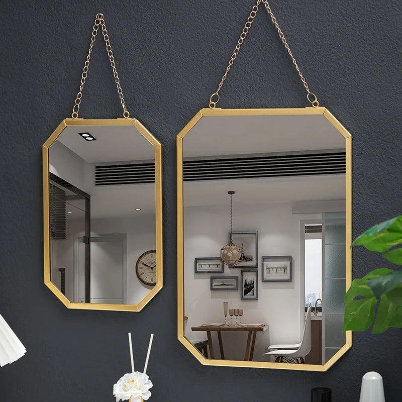 Nordic Style Art Rectangular Wall Mirror