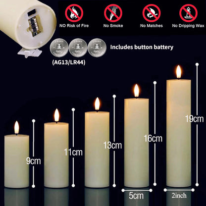 LED Flameless Flickering Candles (6–120PCS) – Battery Operated Fake Pillar Candles for Wedding, Birthday Party, Event & Home Decor