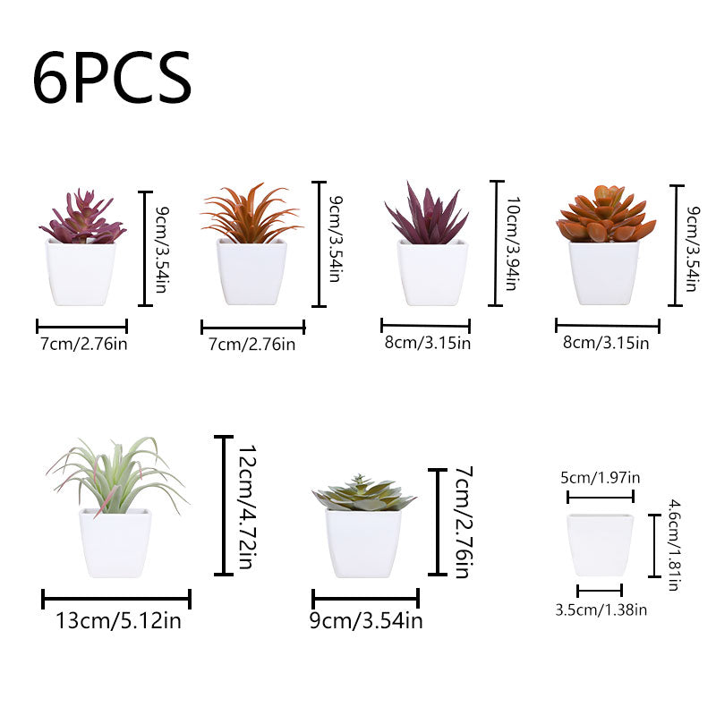 Small Plants Set of (6PCS) Artificial Plants