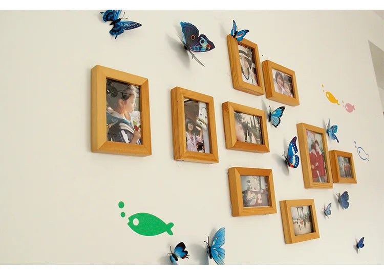 12-Piece 3D Double-Layer Butterfly Wall Decor Stickers with Magnets – DIY Art for Living Room, Wedding & Kids Room