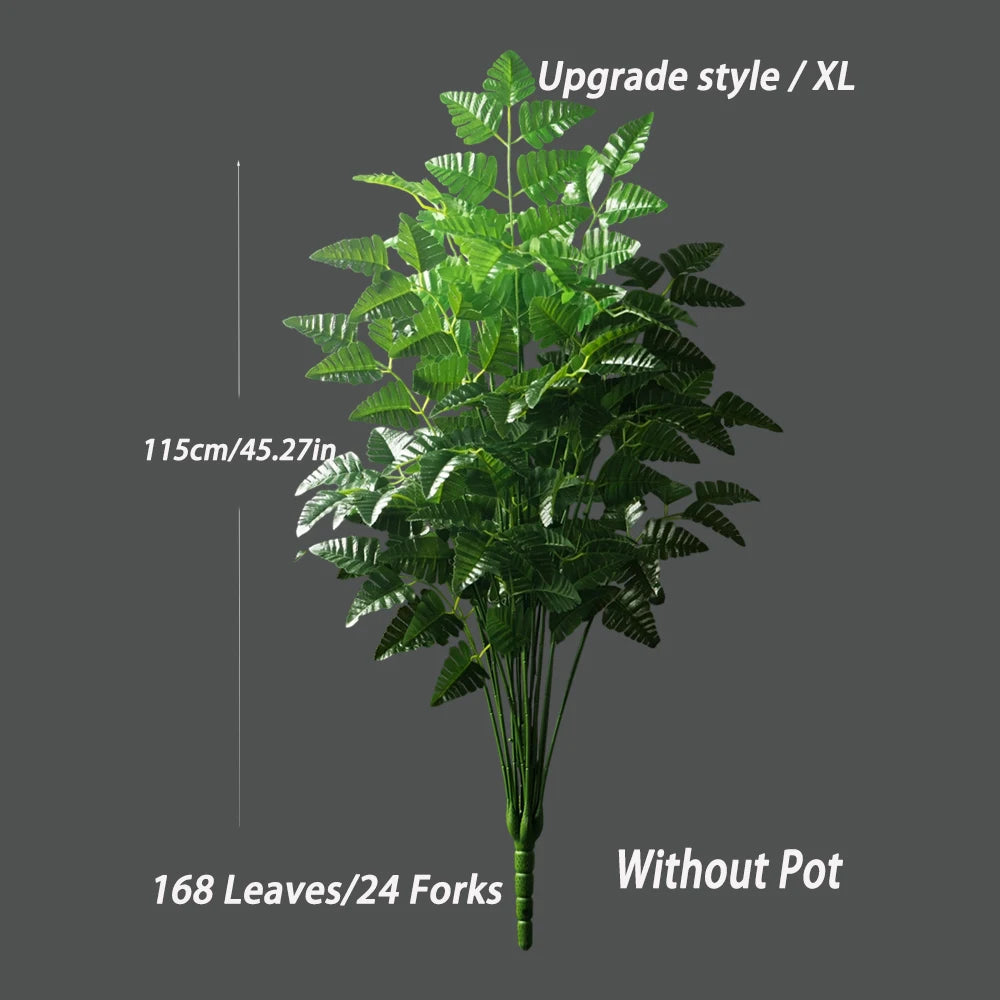 65–145cm Large Artificial Persian Leaf Tree – Tropical Faux Palm & Monstera Plant for Home & Garden Decor