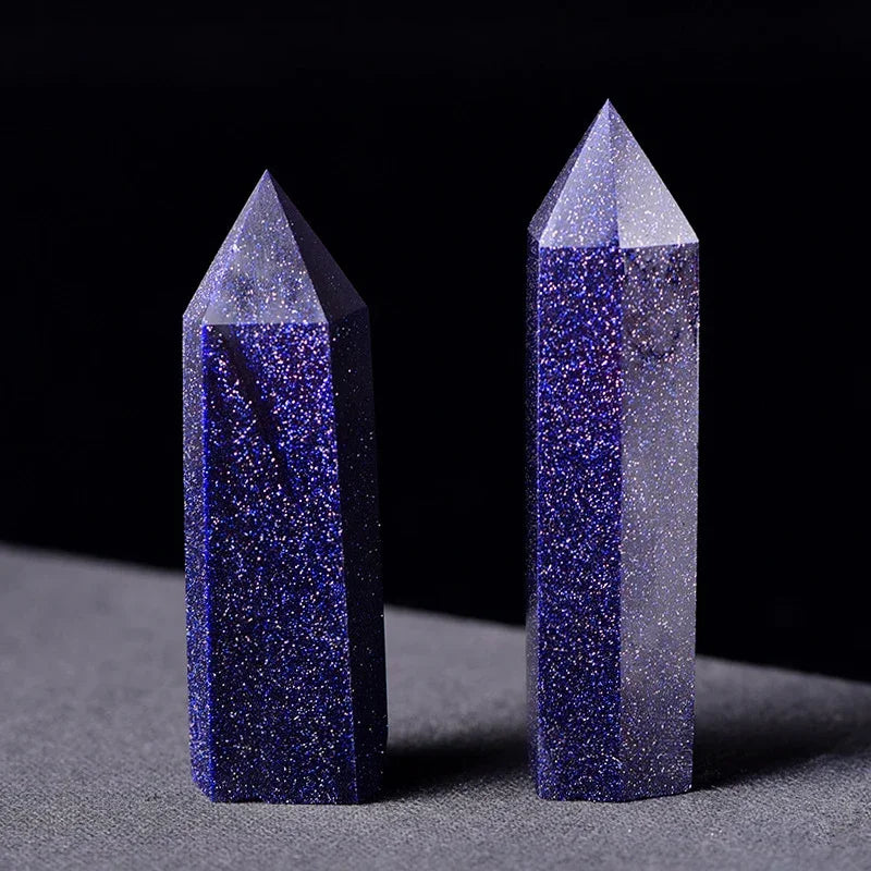 Natural Stone Crystal Point Wand for Witchcraft – Rose Quartz & Amethyst Healing Crystals, Reiki Stones, Mineral Home Décor and Craft Room Decoration