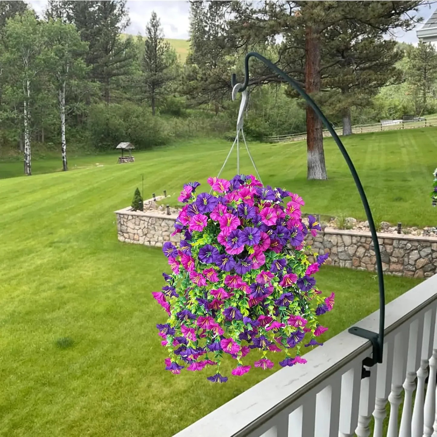 UV-Resistant Artificial Hanging Flowers & Plants – For Home Decor
