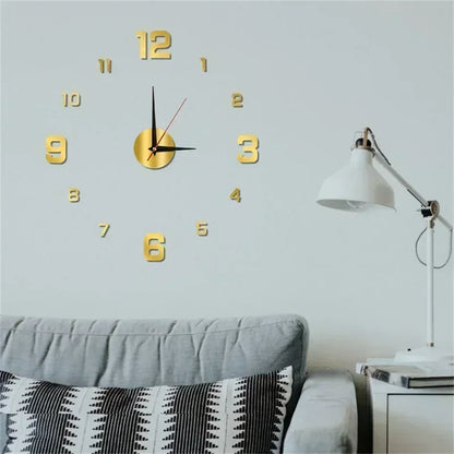 3D Modern Frameless Wall Clock