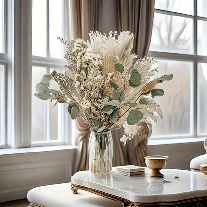 Natural Dried Pampas Grass Bouquet – Modern Vase Filler for Home & Balcony Decor