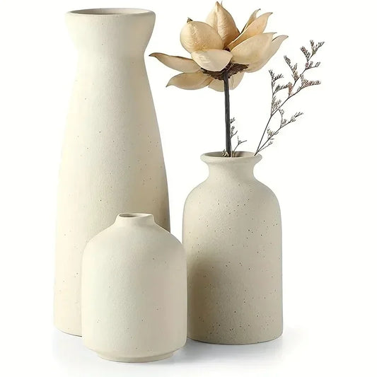 Modern Plastic Vases Set of 3