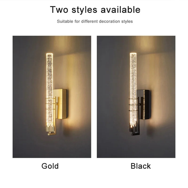 Modern Bubble Crystal Wall Lamp – Indoor Wall Sconce for Living Room & Bedroom