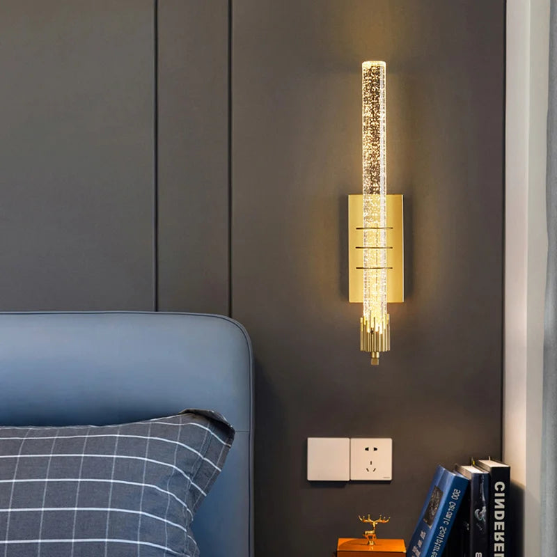 Modern Bubble Crystal Wall Lamp – Indoor Wall Sconce for Living Room & Bedroom
