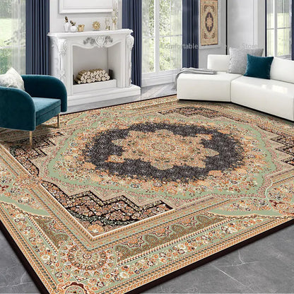 Persian-Style Retro Living Room Rug – Soft, Washable, Non-Slip Bedroom & Bedside Carpet in different sizes