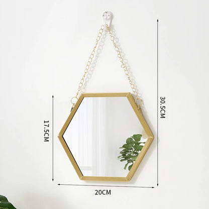 Hexagon Decor Wall Hanging Mirror