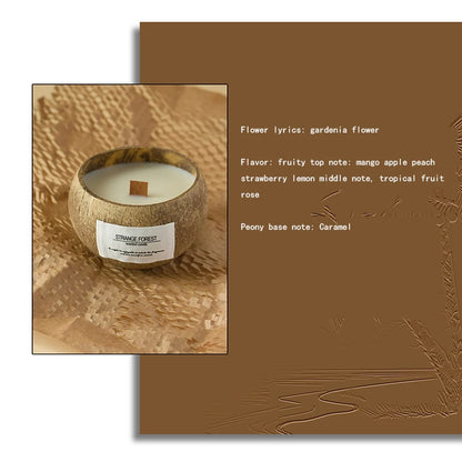 Natural Coconut Shell Scented Candle – Essential Oil Aromatherapy, Premium Plant Wax Home Fragrance
