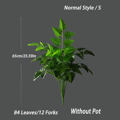 65–145cm Large Artificial Persian Leaf Tree – Tropical Faux Palm & Monstera Plant for Home & Garden Decor