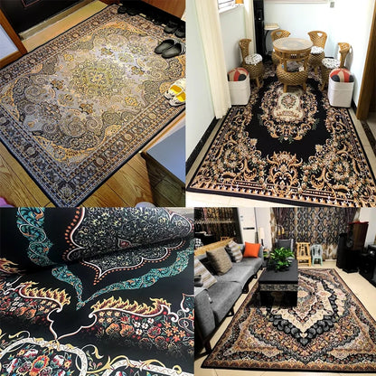 Persian-Style Retro Living Room Rug – Soft, Washable, Non-Slip Bedroom & Bedside Carpet in different sizes
