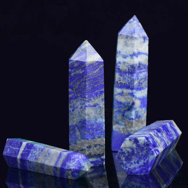 Natural Stone Crystal Point Wand for Witchcraft – Rose Quartz & Amethyst Healing Crystals, Reiki Stones, Mineral Home Décor and Craft Room Decoration