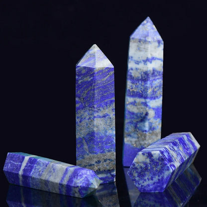 Natural Stone Crystal Point Wand for Witchcraft – Rose Quartz & Amethyst Healing Crystals, Reiki Stones, Mineral Home Décor and Craft Room Decoration