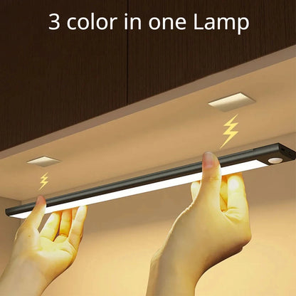 USB Rechargeable Motion Sensor LED Light – Wireless Night Lamp for Cabinet, Wardrobe & Kitchen
