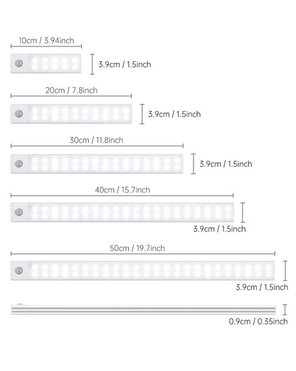 USB Rechargeable Motion Sensor LED Light – Wireless Night Lamp for Cabinet, Wardrobe & Kitchen