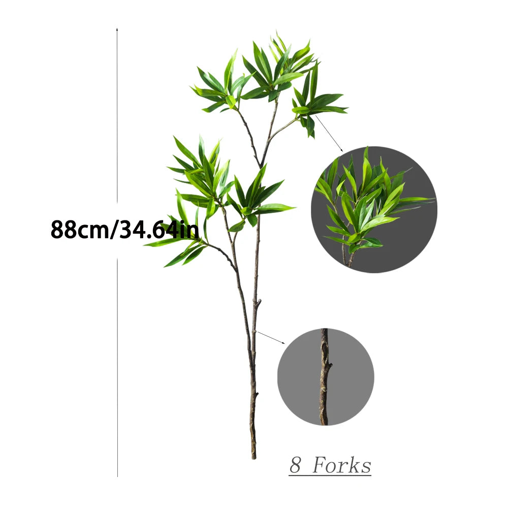 50–133cm Large Artificial Palm Tree – Tropical Faux Bamboo & Agave Plant for Home & Garden Décor