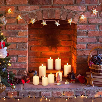 LED Flameless Flickering Candles (6–120PCS) – Battery Operated Fake Pillar Candles for Wedding, Birthday Party, Event & Home Decor