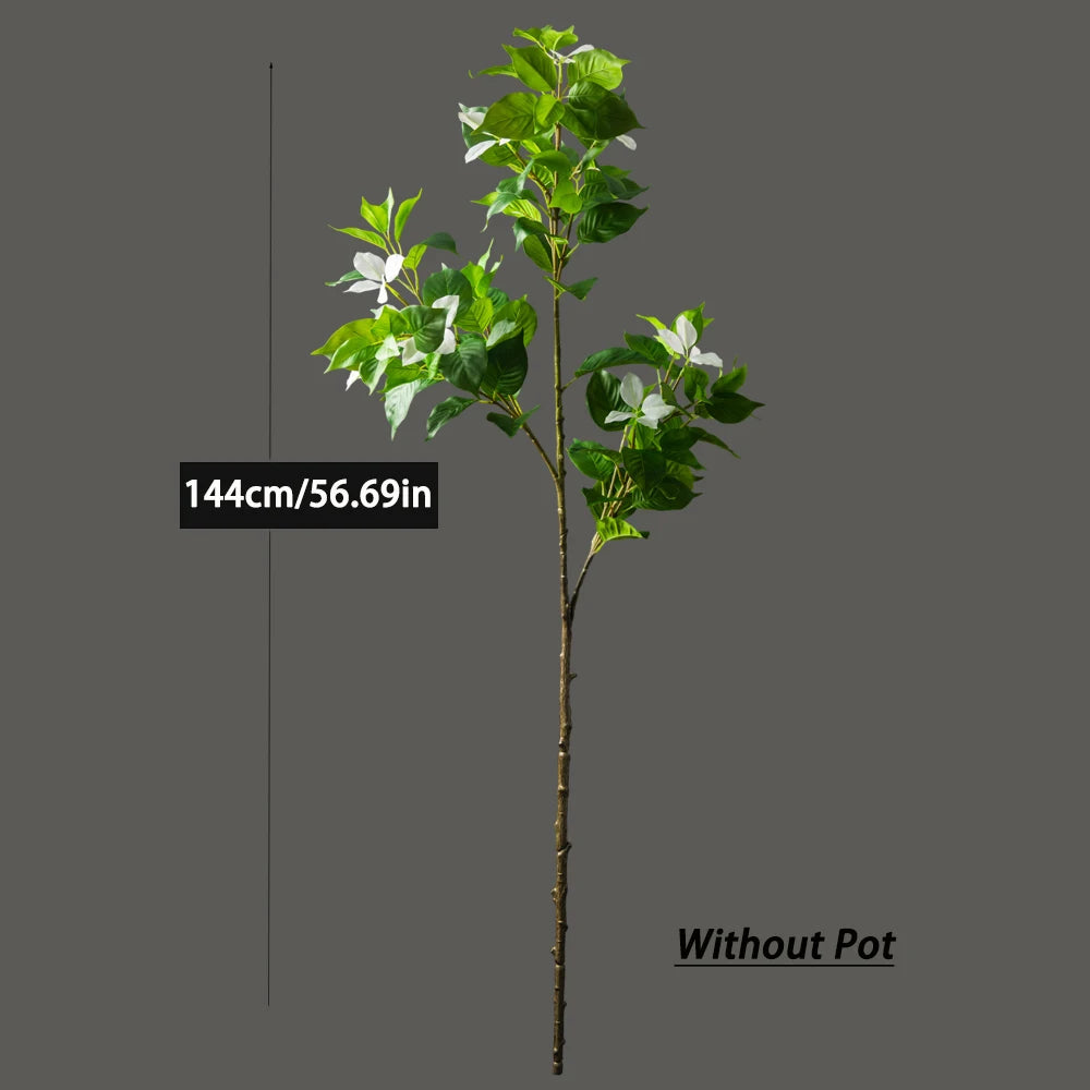 82–144cm Large Artificial Ficus Tree – Tall Faux Magnolia & Banyan Plant for Home & Garden Décor